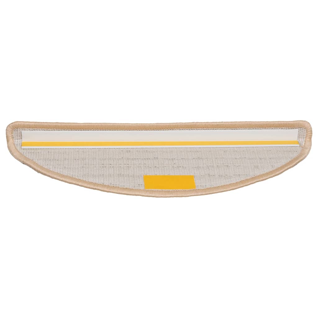 Prostirke za stepenice 10 kom 56x17x3 cm krem poluokrugle