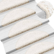 Prostirke za stepenice 10 kom 56x17x3 cm bijele poluokrugle