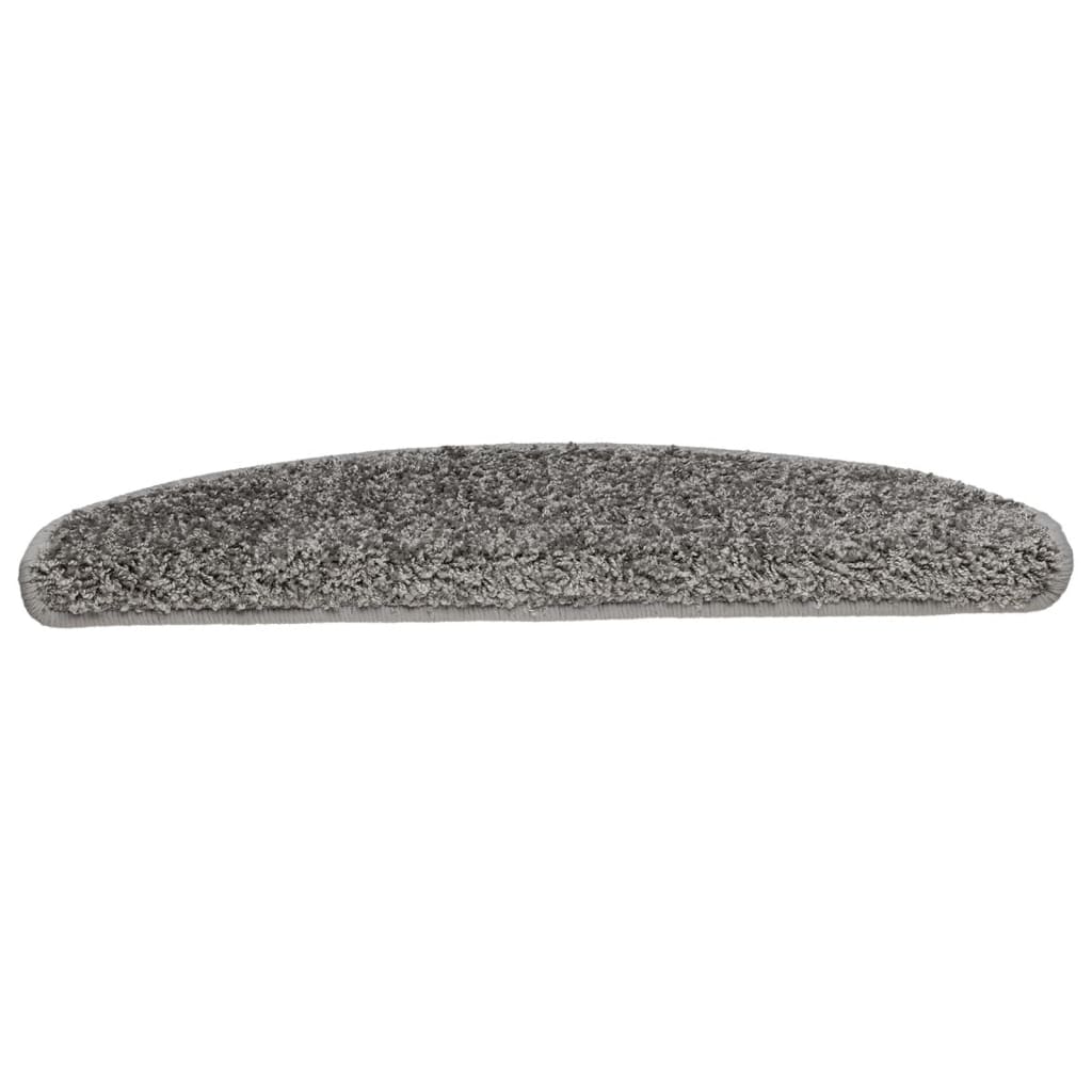 Prostirke za stepenice 10 kom 65x21x4 cm sive poluokrugle velike