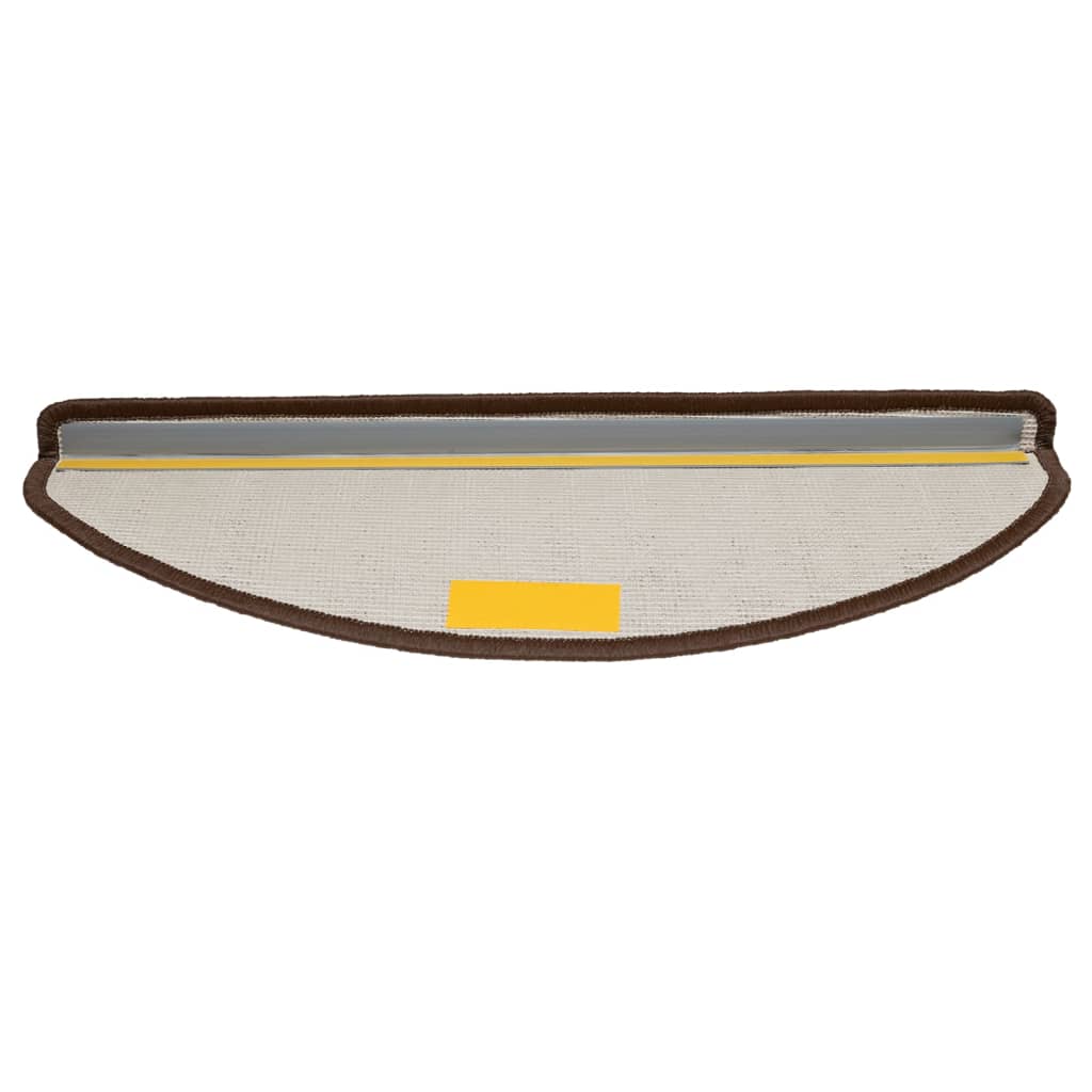Prostirke za stepenice 10 kom 65x21x4 cm Smeđe poluokrugle velike