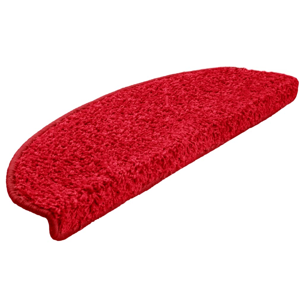 Prostirke za stepenice 10 kom 65x21x4 cm crvene poluokrugle velike