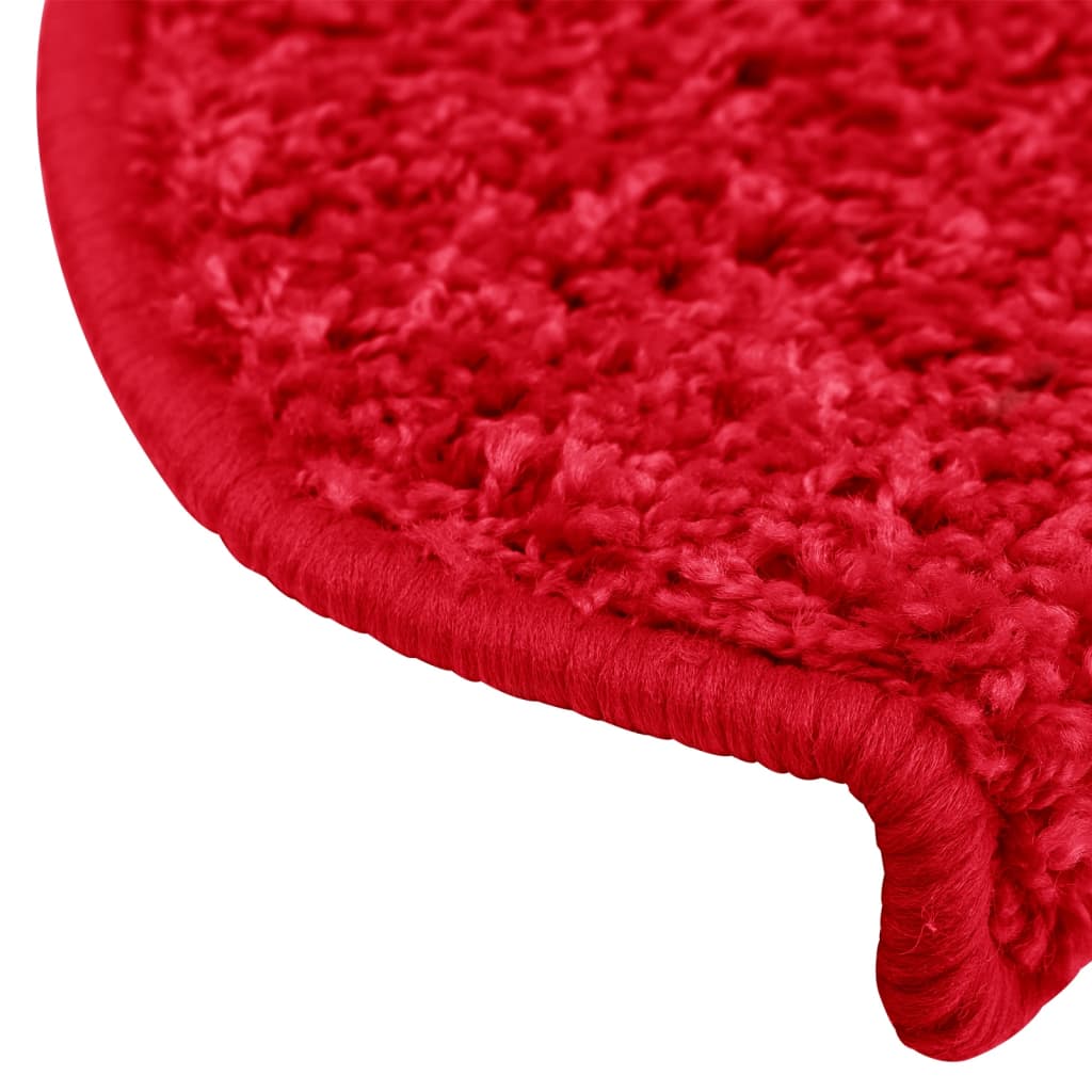 Prostirke za stepenice 10 kom 65x21x4 cm crvene poluokrugle velike