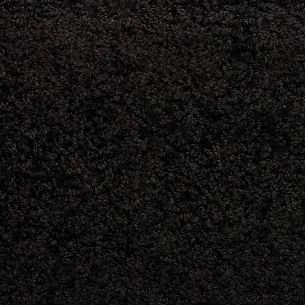 Prostirke za stepenice 10 kom 65x21x4 cm Crne s pravokutnim rubom