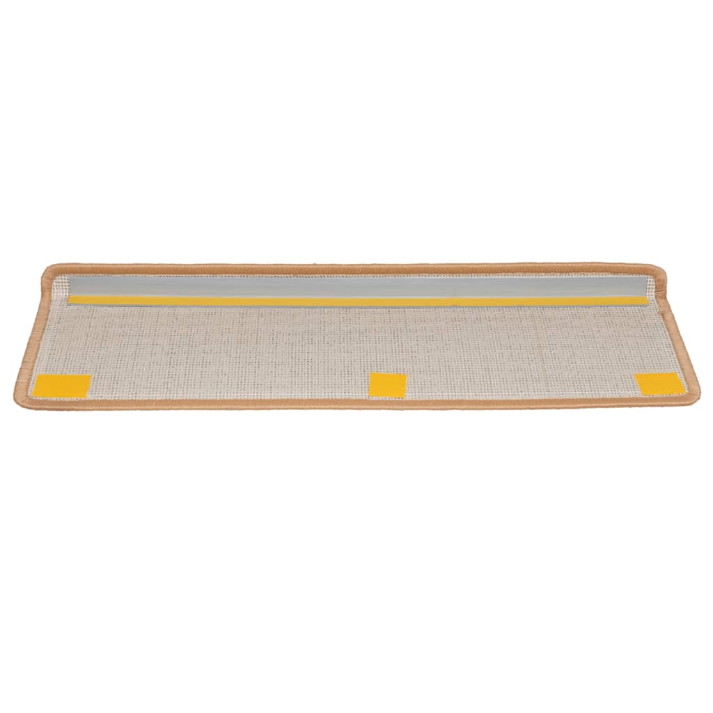 Prostirke za stepenice 10 kom 65x21x4 cm bež pravokutni rub