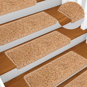 Prostirke za stepenice 10 kom 65x21x4 cm bež pravokutni rub
