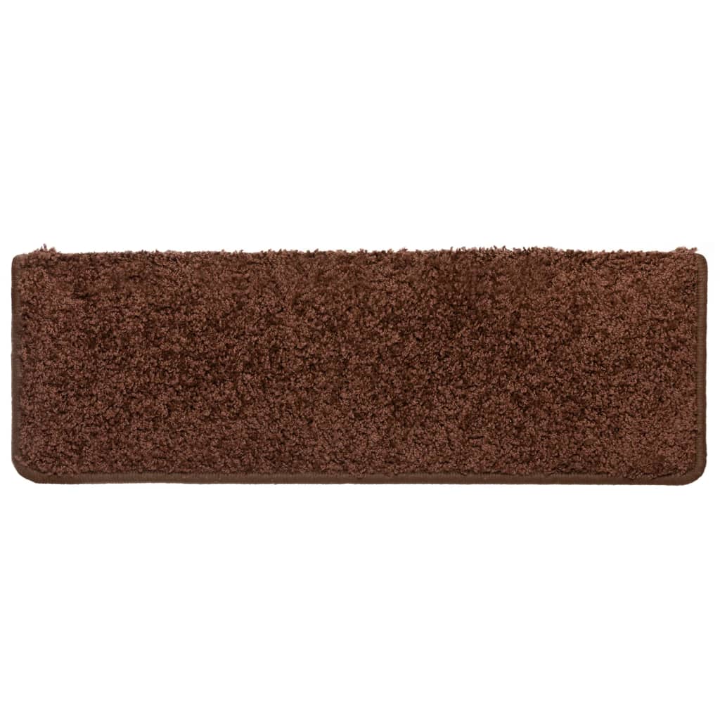 Prostirke za stepenice 10 kom 65x21x4 cm smeđe pravokutne rubove