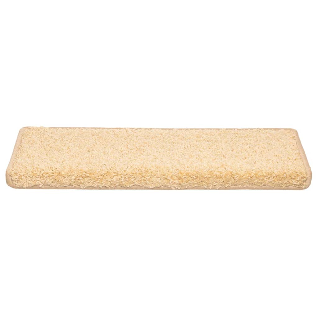 Prostirke za stepenice 10 kom 65x21x4 cm krem pravokutni rub
