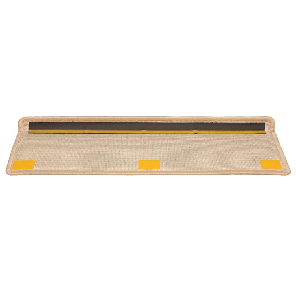 Prostirke za stepenice 10 kom 65x21x4 cm krem pravokutni rub
