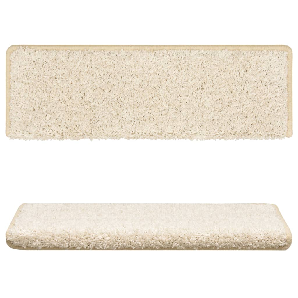 Prostirke za stepenice 10 kom 65x21x4 cm bijele pravokutne rubove