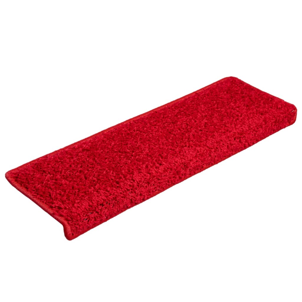 Prostirke za stepenice 10 kom 65x21x4 cm crvene pravokutne rubove