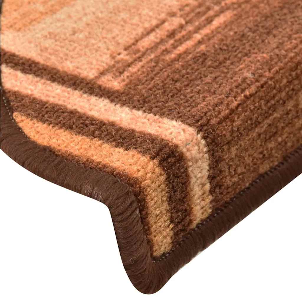 Otirači za stepenice samoljepljivi 5 kom 65x21x4 cm smeđi