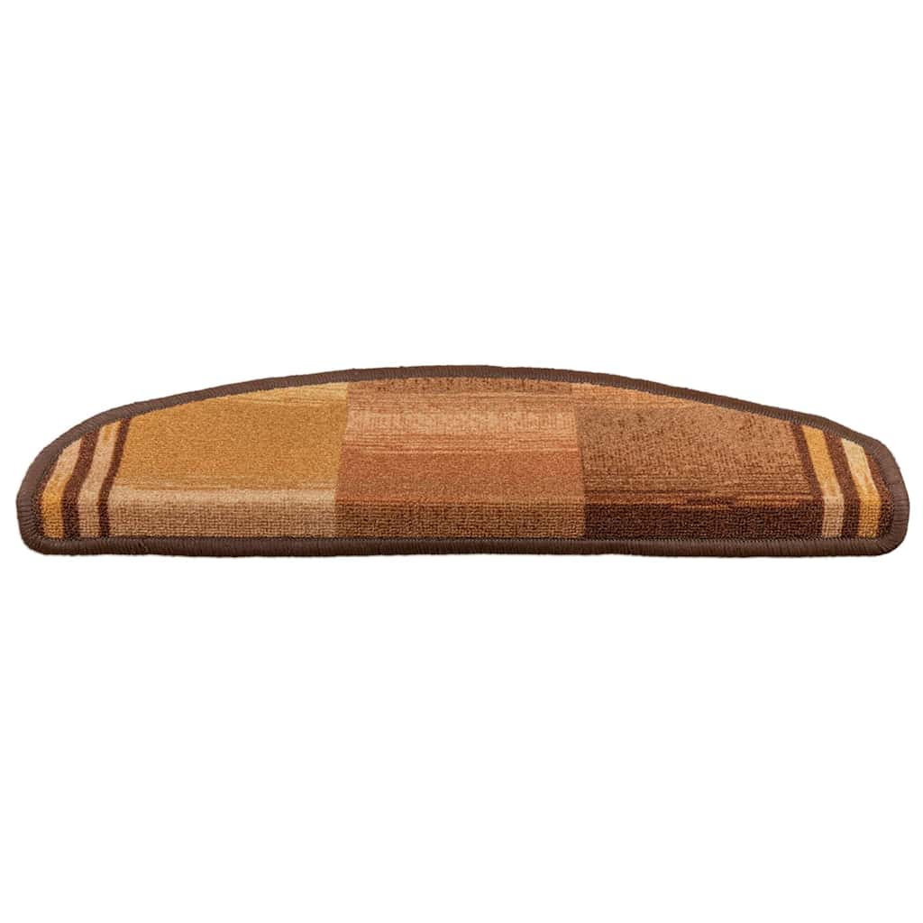 Otirači za stepenice samoljepljivi 10 kom 65x21x4 cm smeđi