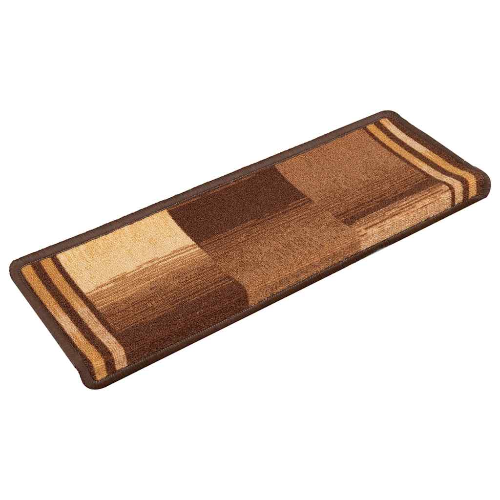 Otirači za stepenice samoljepljivi 5 kom 65x21x4 cm smeđi