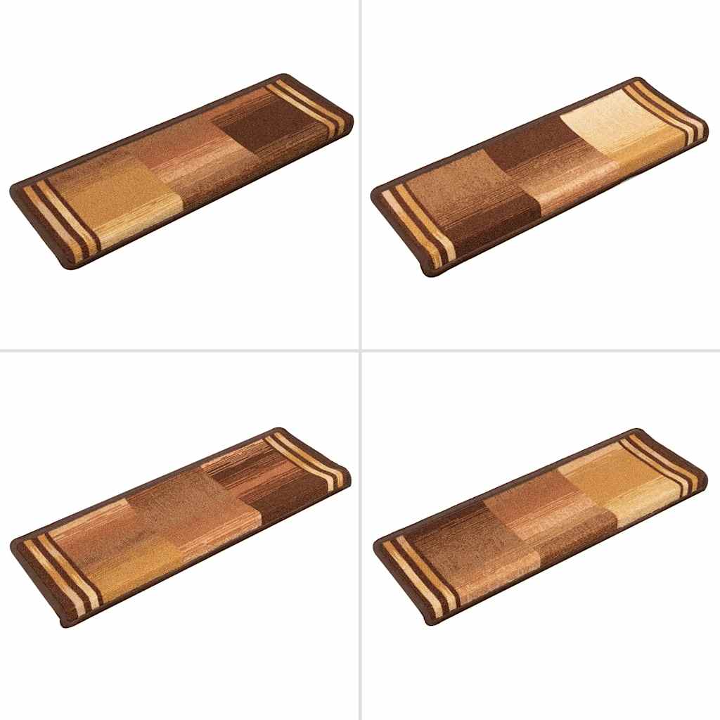 Otirači za stepenice samoljepljivi 5 kom 65x21x4 cm smeđi