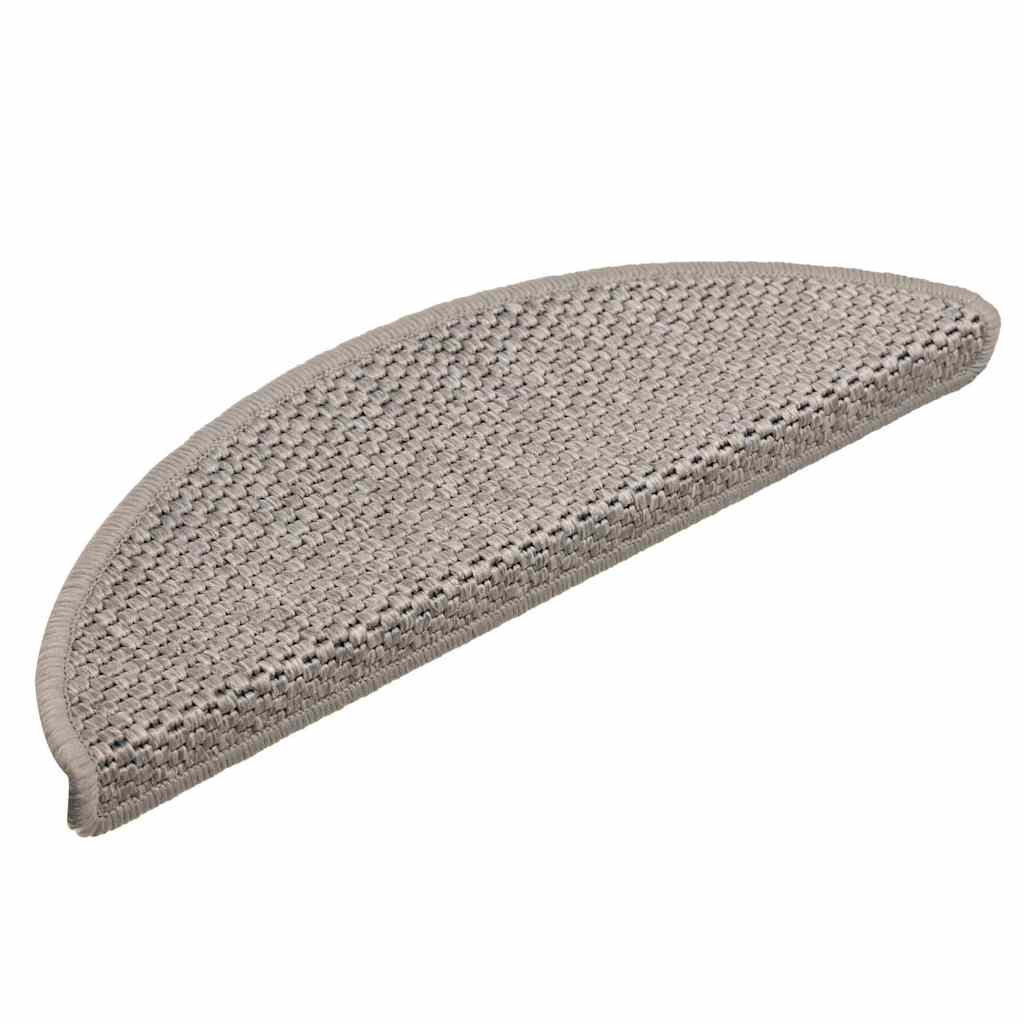 Samoljepljivi otirači za stepenice 15 kom 56x17x3 cm srebrni