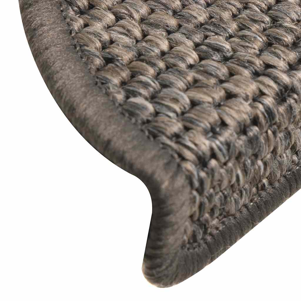 Samoljepljivi otirači za stepenice 15 kom 56x17x3 cm sivi/bež