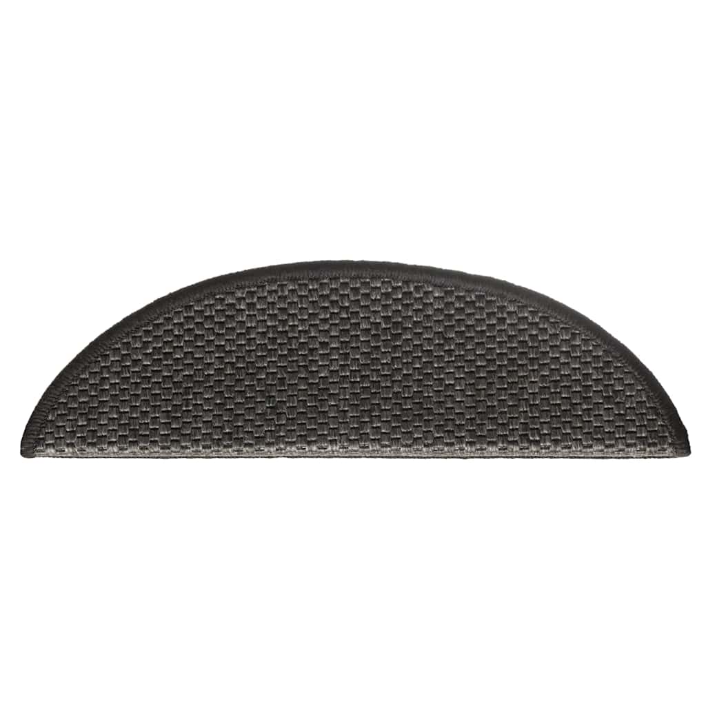 Samoljepljivi otirači za stepenice 15 kom 56x17x3 cm antracit