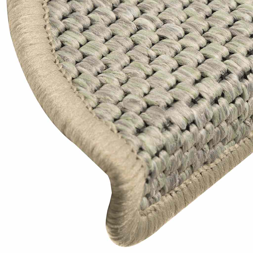 Samoljepljivi otirači za stube 15 kom 56x17x3 cm svjetlosivi