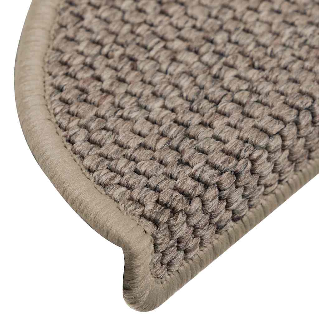 Samoljepljivi otirači za stepenice 15 kom 56x17x3 cm tamnobež