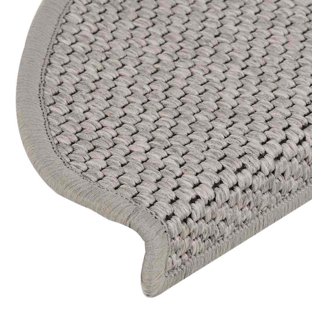 Samoljepljivi otirači za stepenice 15 kom 65x21x4 cm srebrni