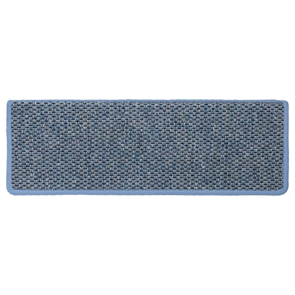 Samoljepljivi otirači za stepenice 15 kom 65x21x4 cm plavi