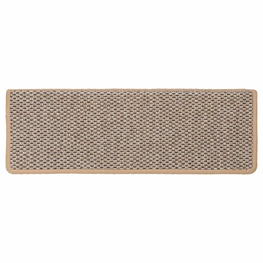 Samoljepljivi otirači za stepenice 15 kom 65x21x4 cm svjetlobež