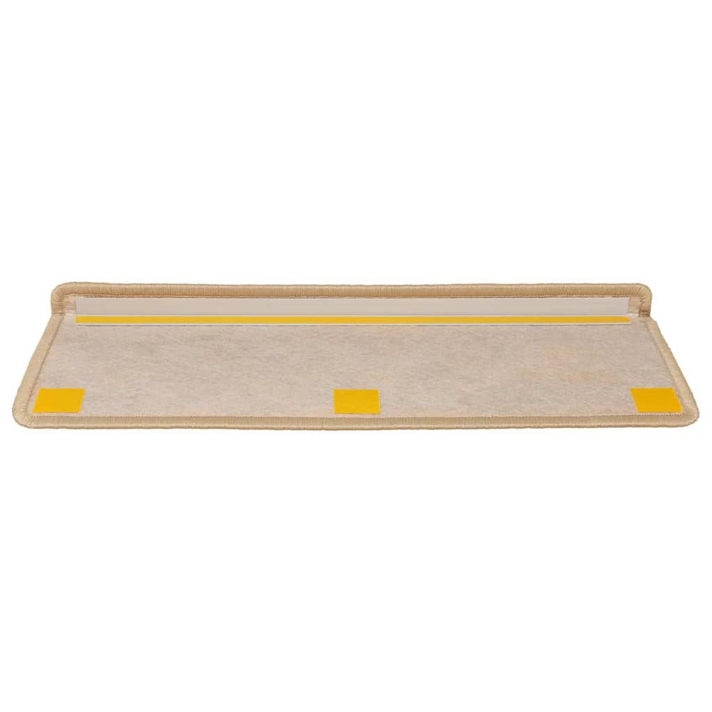 Samoljepljivi otirači za stepenice 15 kom 65x21x4 cm svjetlobež