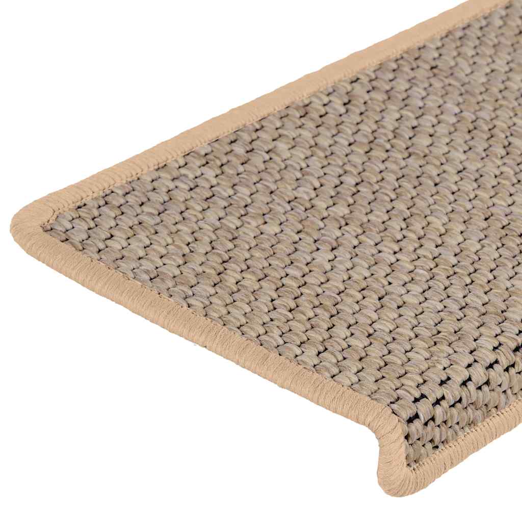 Samoljepljivi otirači za stepenice 15 kom 65x21x4 cm svjetlobež