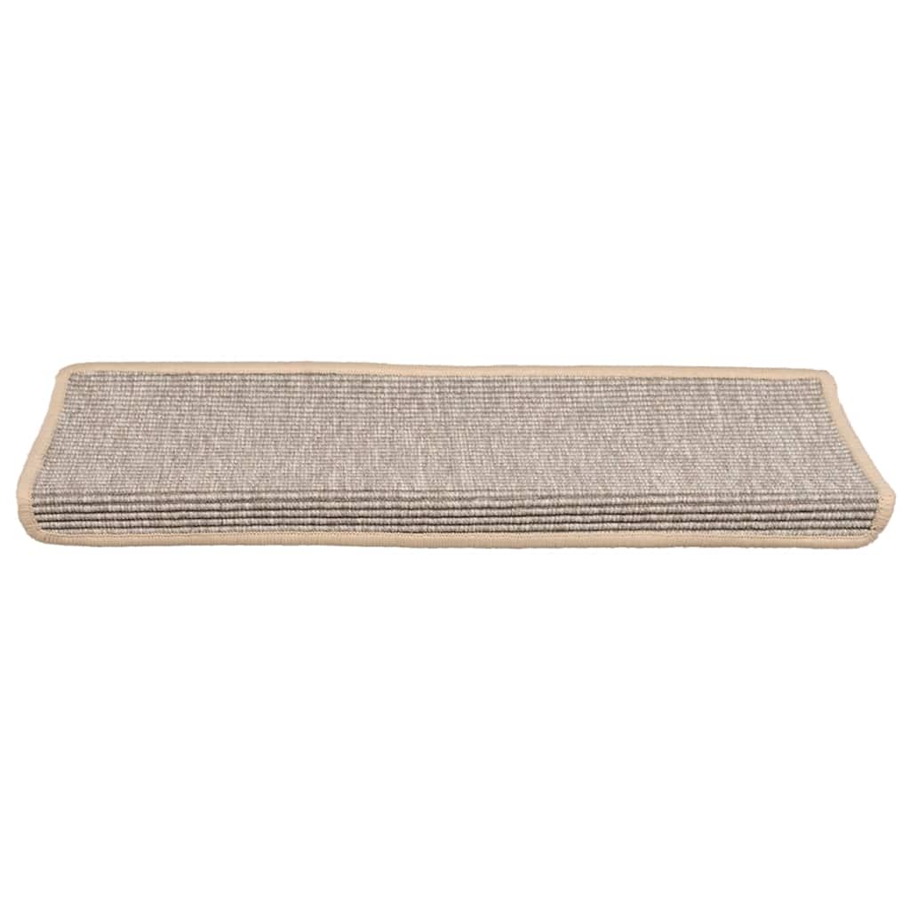 Prostirke za stepenice 15 kom 65x21x4 cm srebrne pravokutne rubove