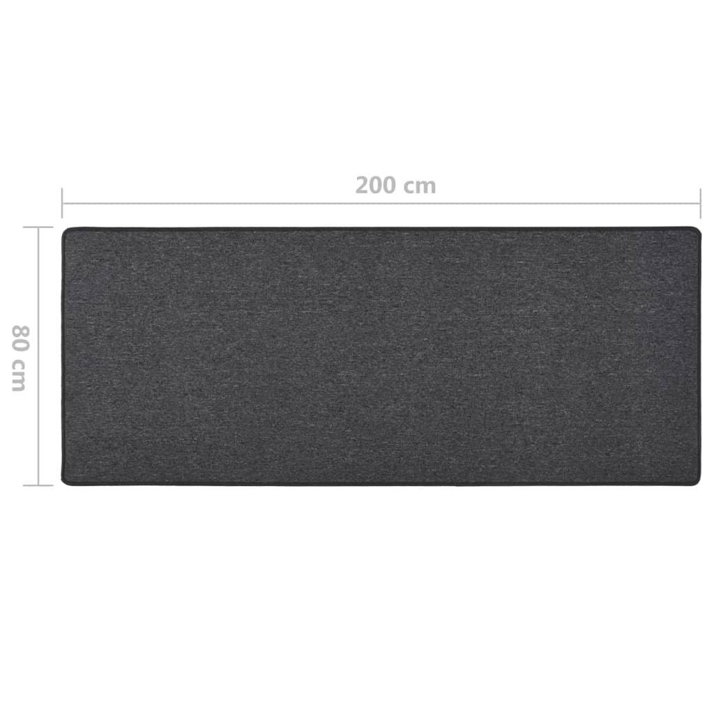Dugi tepih antracit 80 x 200 cm