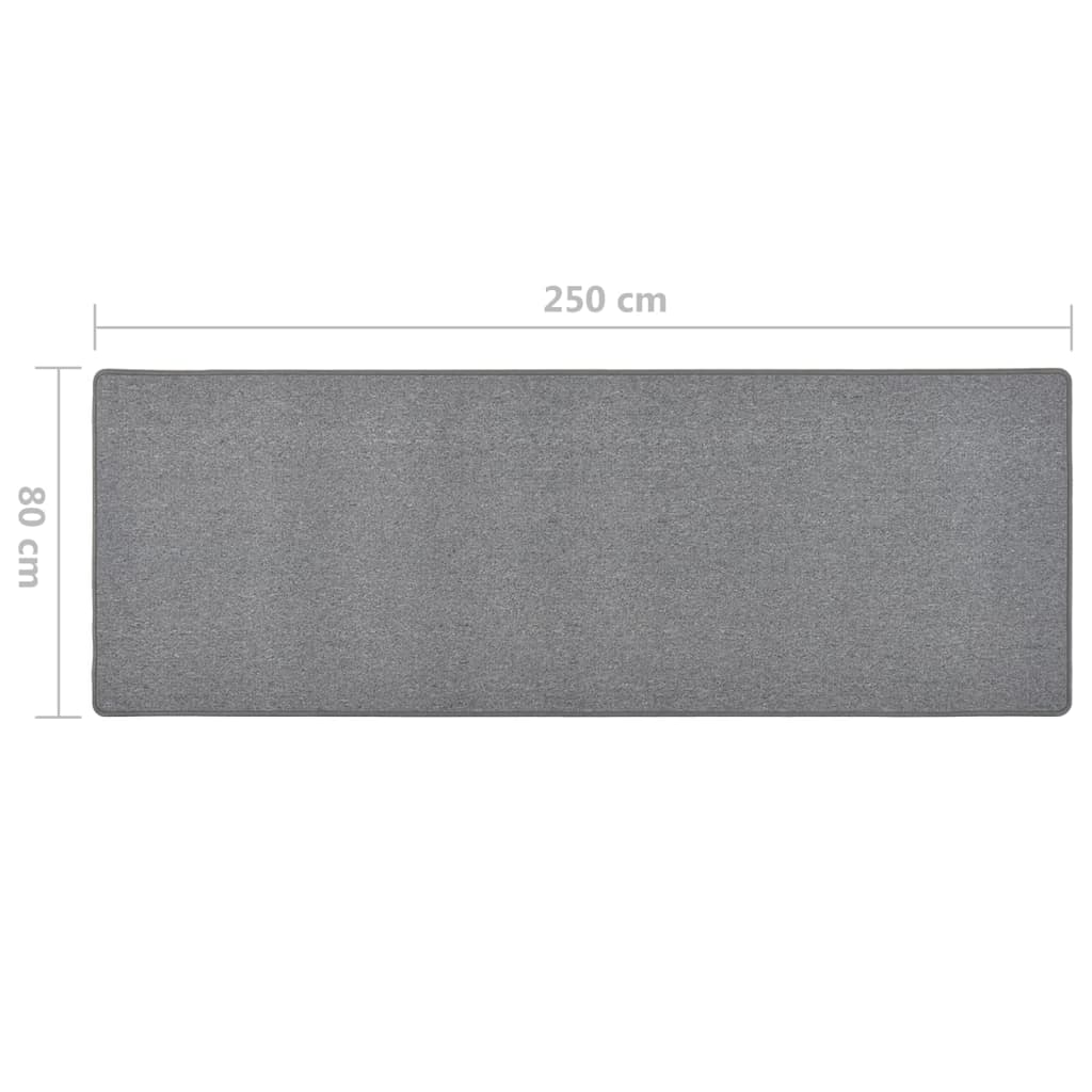 Dugi tepih tamnosivi 80 x 250 cm
