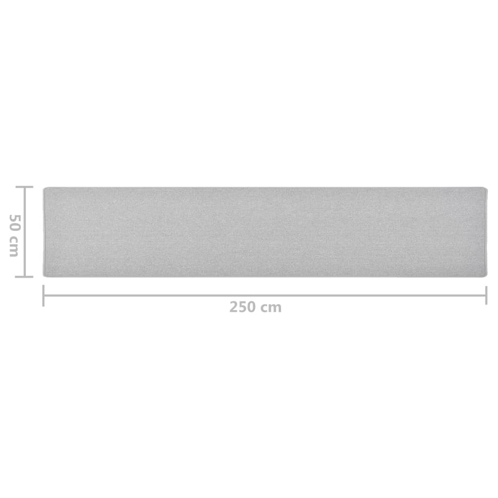 Dugi tepih svjetlosivi 50 x 250 cm