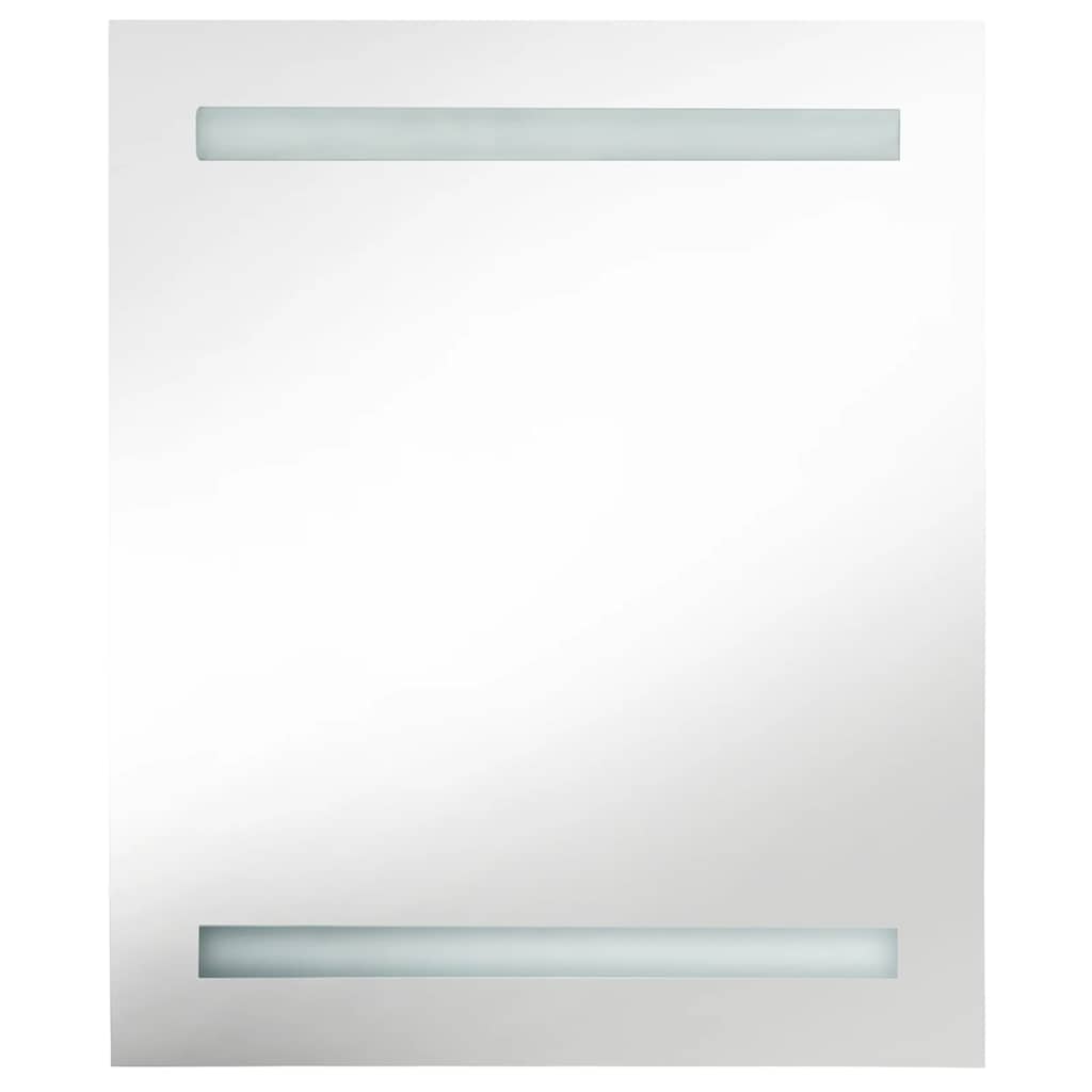 LED kupaonski ormarić s ogledalom sjajni sivi 50 x 14 x 60 cm