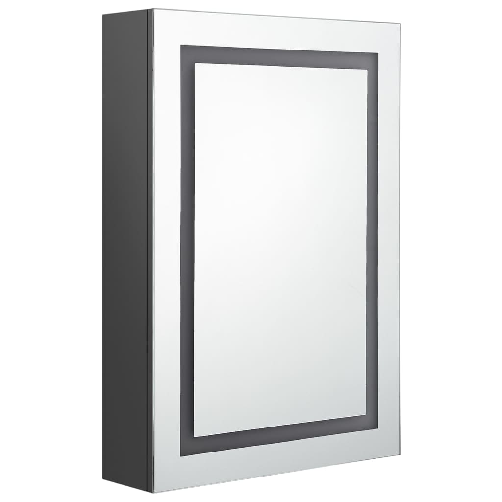 LED kupaonski ormarić s ogledalom sivi 50 x 13 x 70 cm