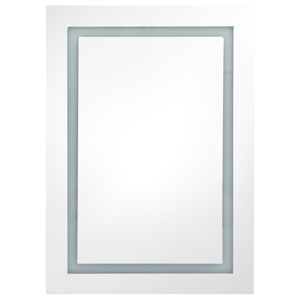 LED kupaonski ormarić s ogledalom sivi 50 x 13 x 70 cm