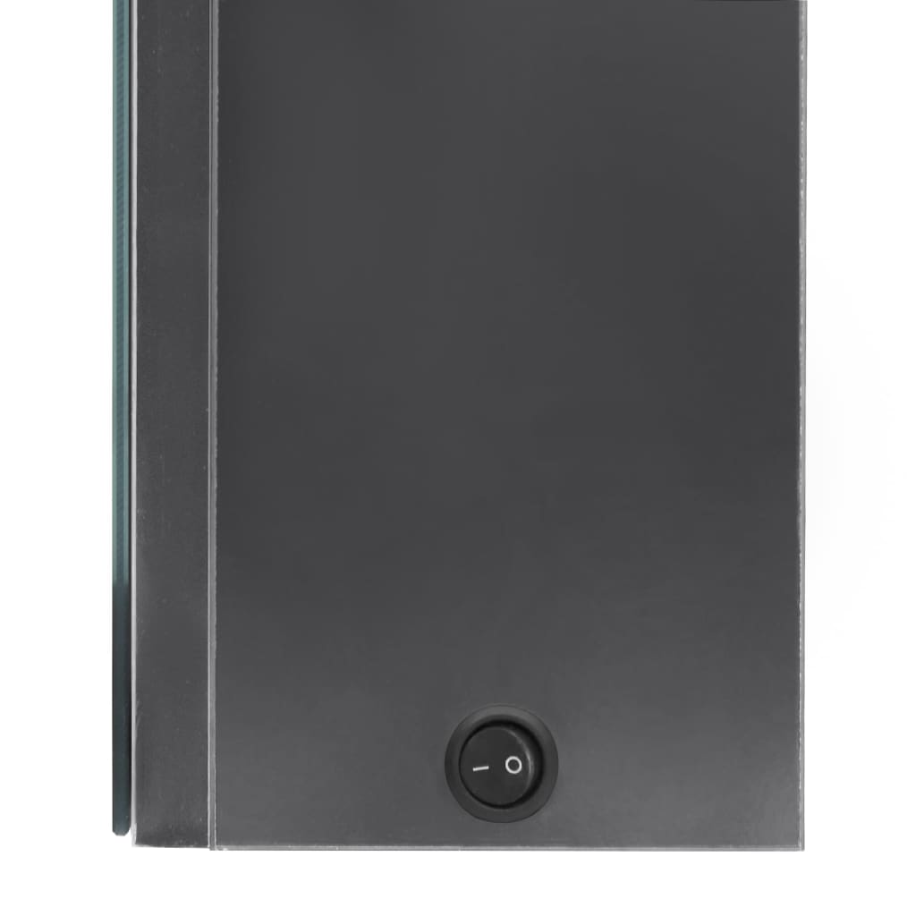LED kupaonski ormarić s ogledalom sjajni sivi 50 x 13 x 70 cm