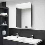 LED kupaonski ormarić s ogledalom sivi 60 x 11 x 80 cm