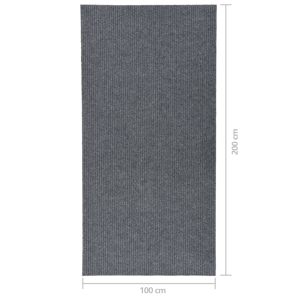 Dugi tepih za hvatanje nečistoće 100 x 200 cm sivi