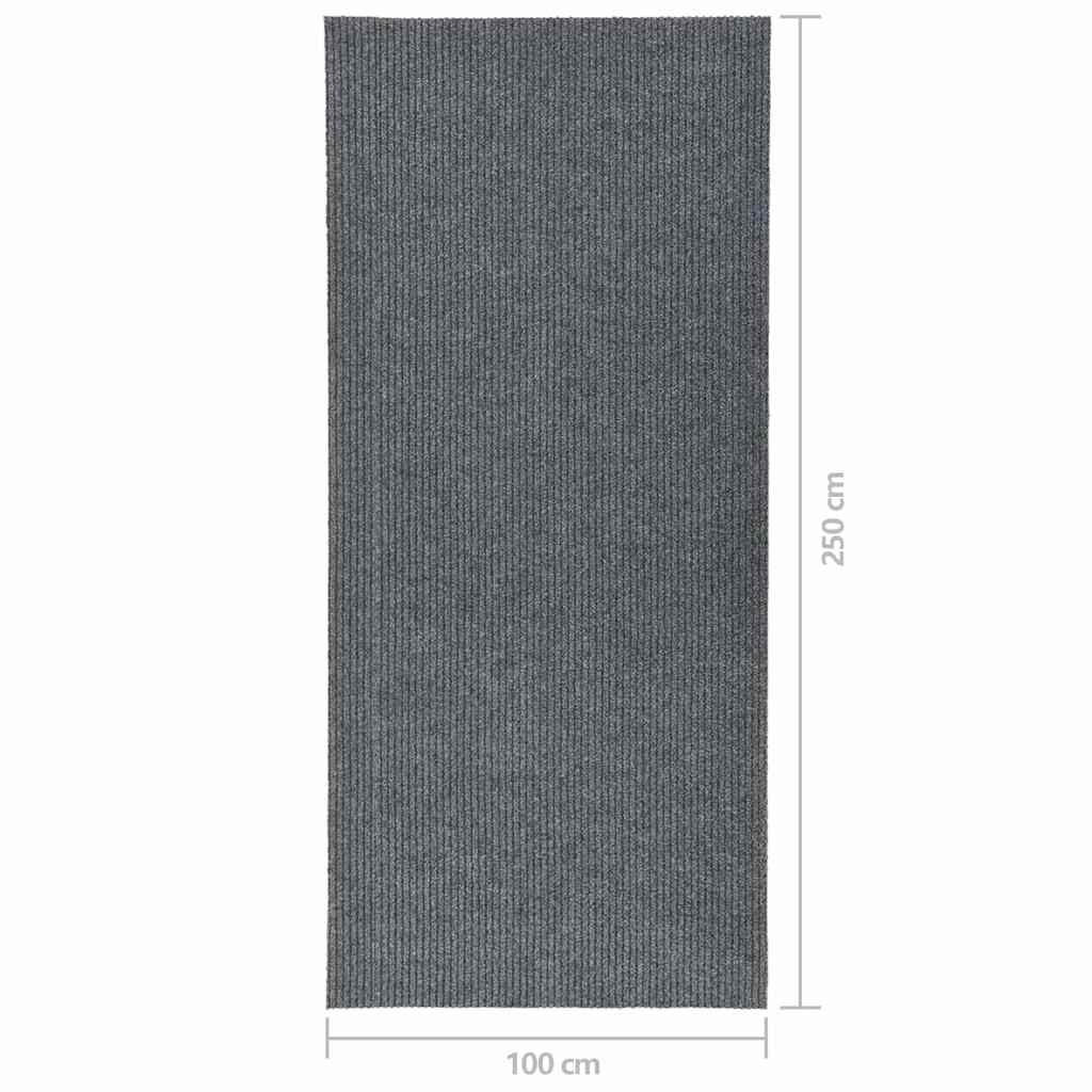 Dugi tepih za hvatanje nečistoće 100 x 250 cm sivi