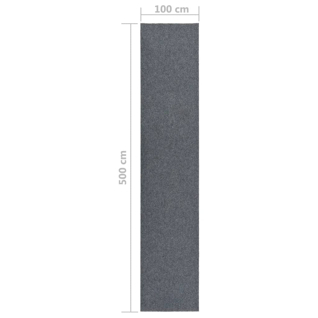 Dugi tepih za hvatanje nečistoće 100 x 500 cm sivi