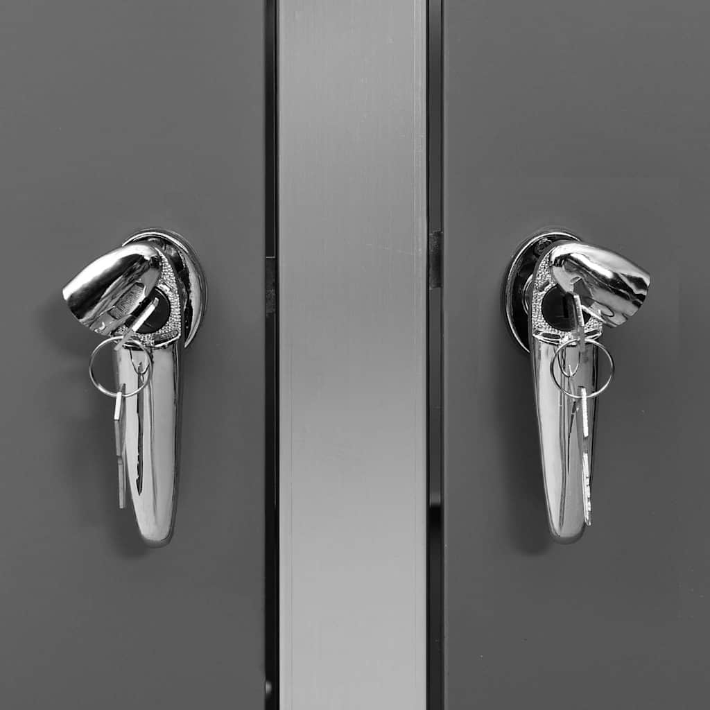 Spremište za četiri kante za smeće 276,5x77,5x112,5 cm čelično
