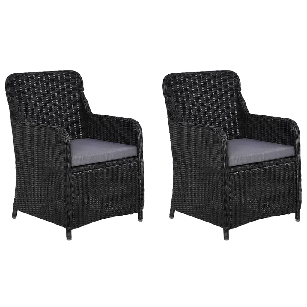 3-dijelni vrtni blagovaonski set crni