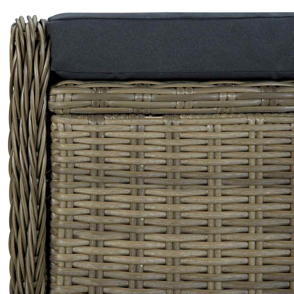 5-dijelni vrtni blagovaonski set smeđi