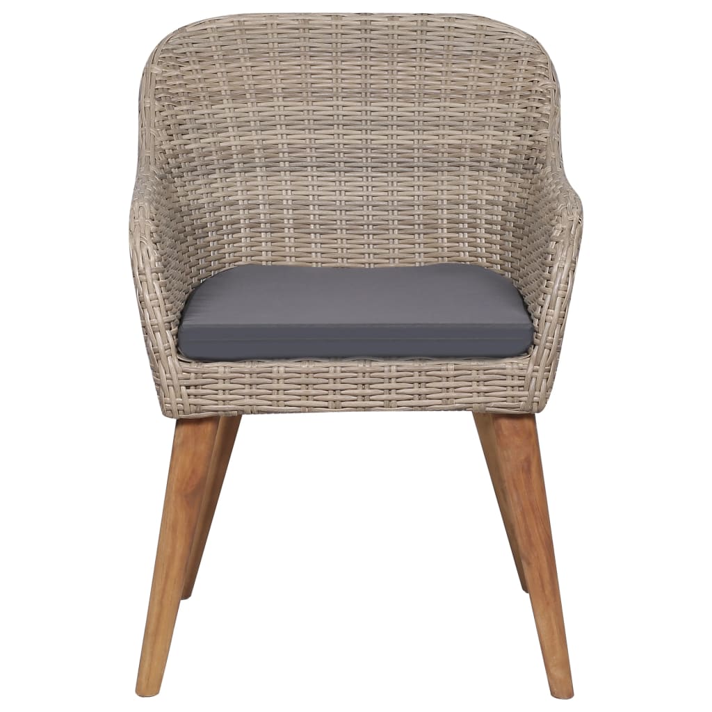 5-dijelni vrtni blagovaonski set smeđi