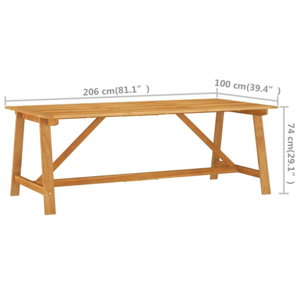 7-dijelni vrtni blagovaonski set crni