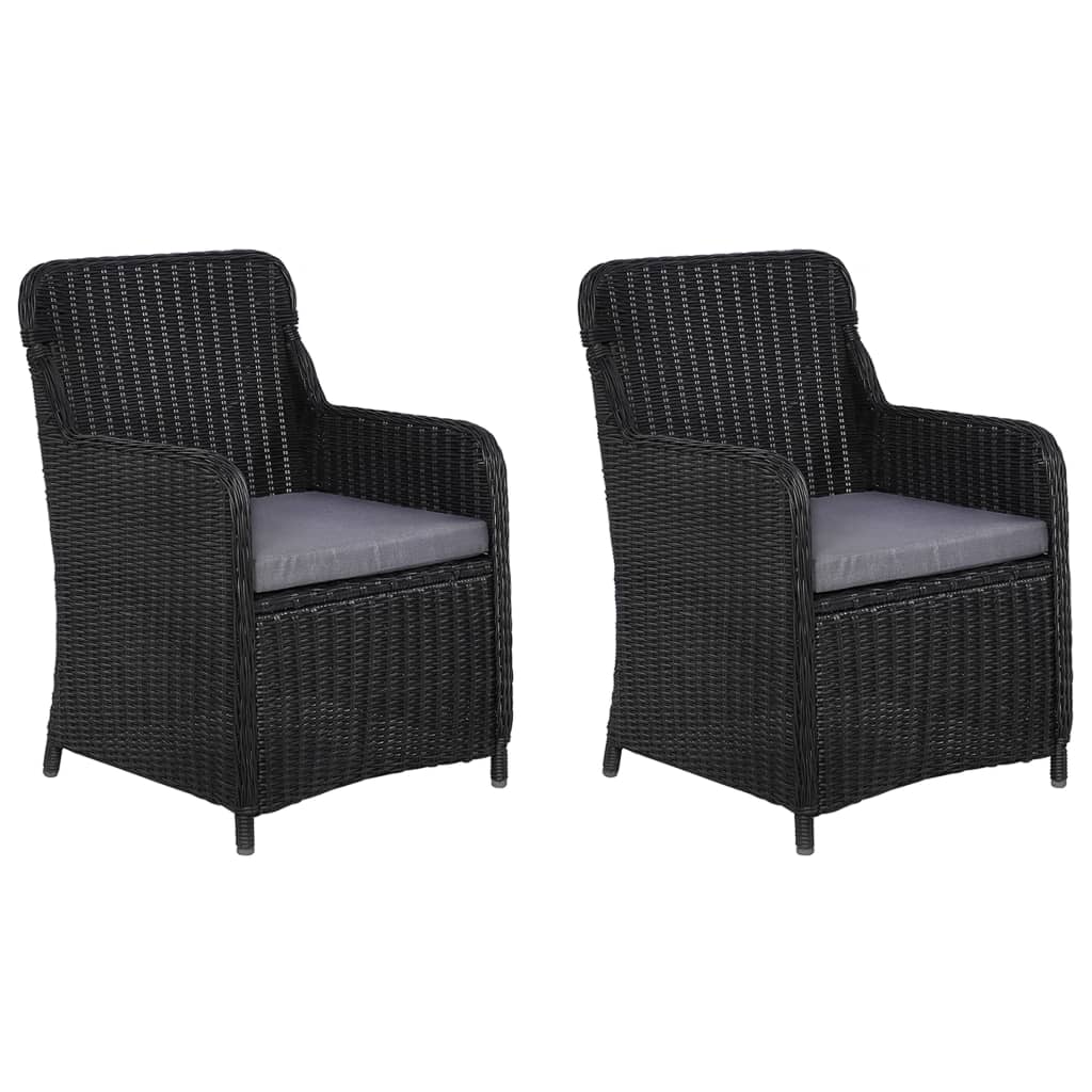 3-dijelni vrtni blagovaonski set crni