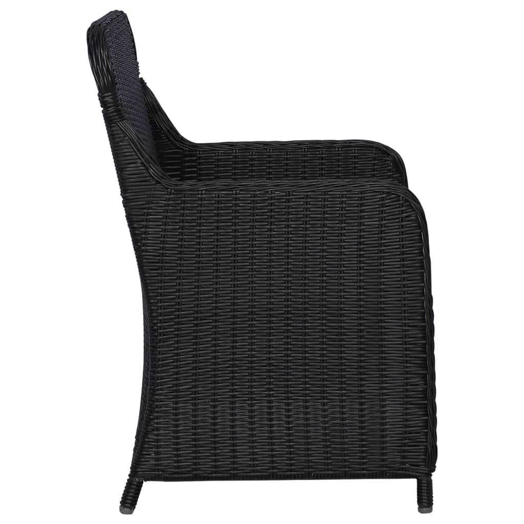 3-dijelni vrtni blagovaonski set crni
