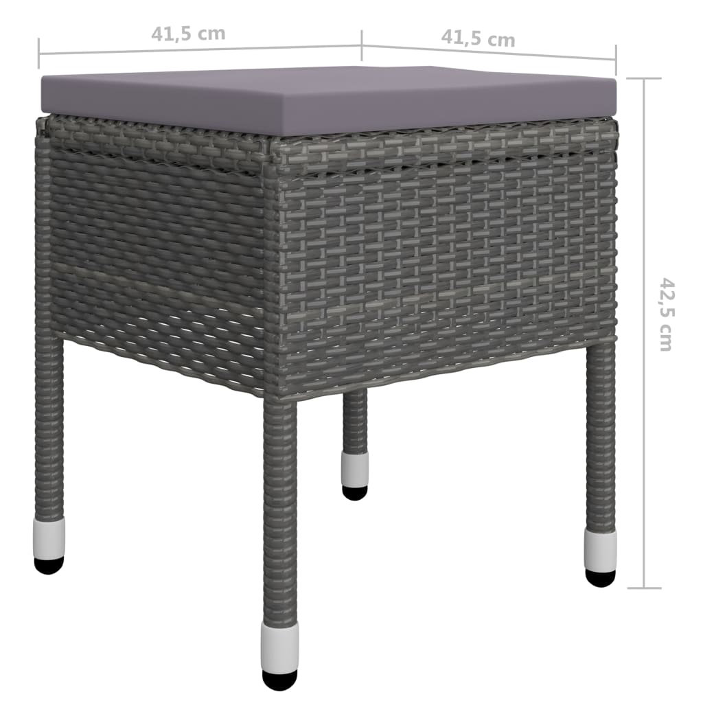 7-dijelni vrtni blagovaonski set sivi