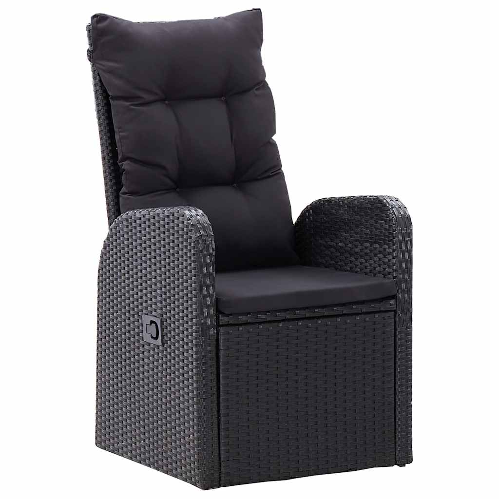 5-dijelni vrtni blagovaonski set crni