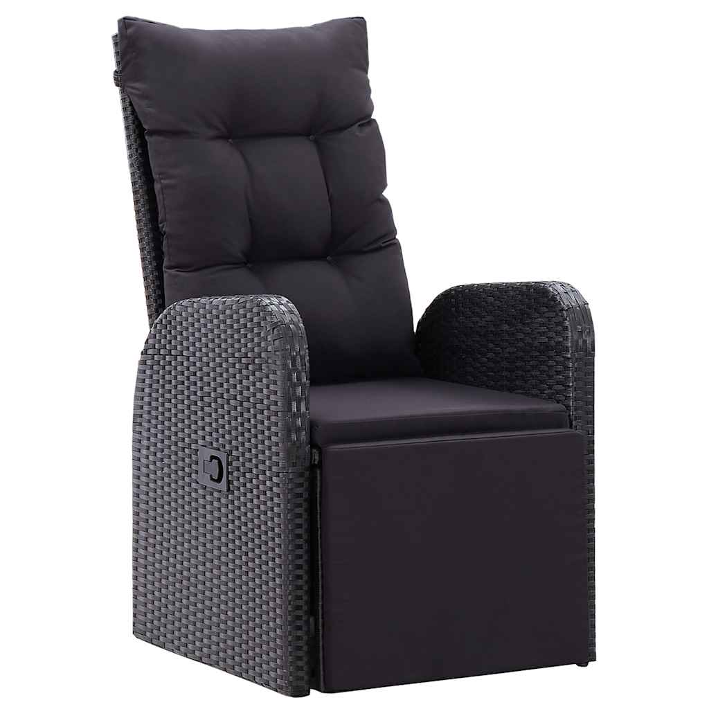 5-dijelni vrtni blagovaonski set crni